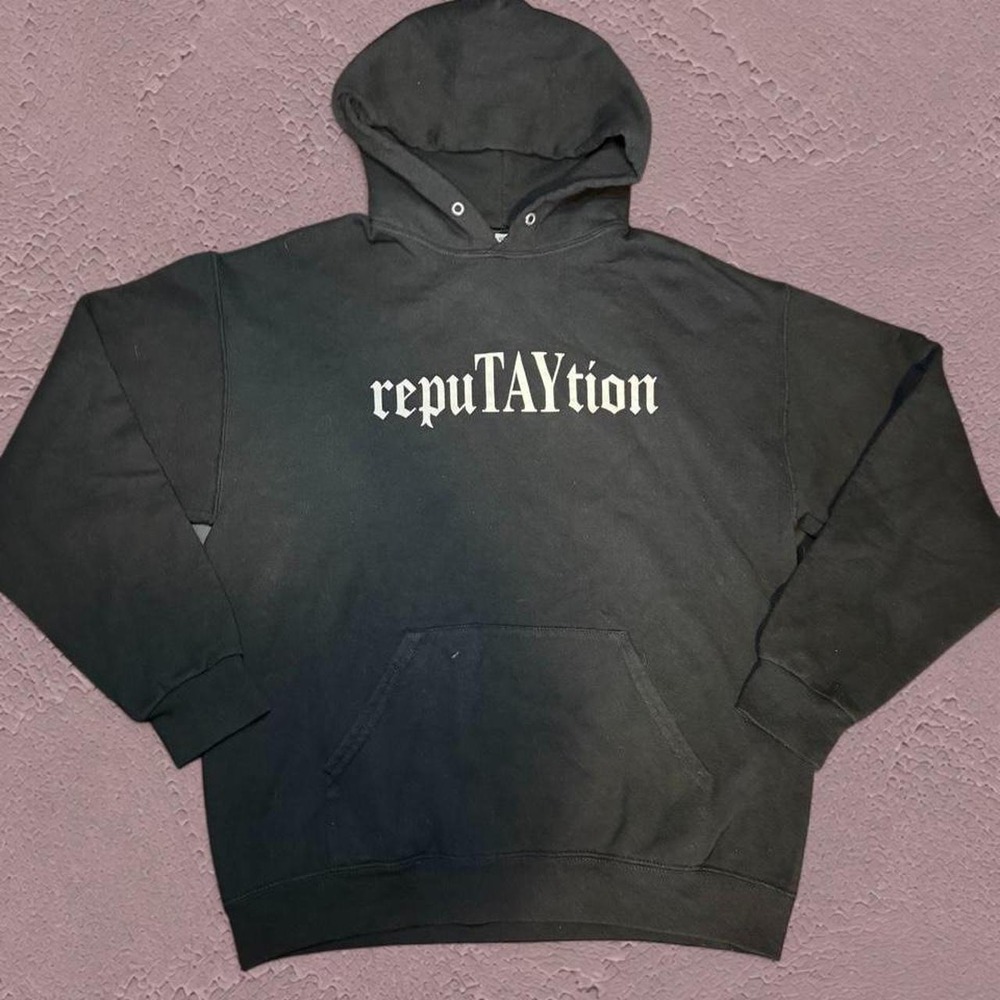 Taylor Swift Reputation Inspired "repuTAYtion" Black Hoodie L